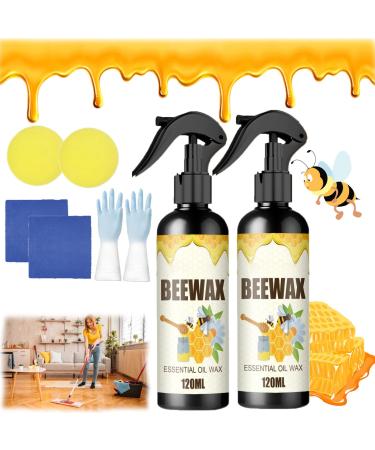 Natural Micro-Molecularized Beeswax Spray Beeswax Furniture Polish Bees Wax Furniture Polish And Cleaner Antique Furniture Cleaner Beeswax For Wood (2PC)