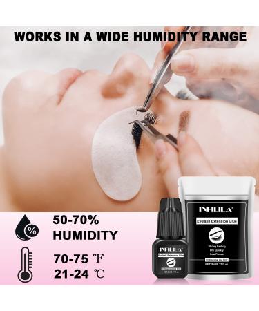 NXJ INFILILA Lash Glue | Extra Strong Eyelash Extension Adhesive - 0.5 Sec Dry Time 8 Weeks Retention Low Fume - 5ml - Buy Online on SooperMarket.com