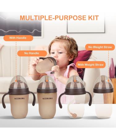 Silicone Nipple Breastfeeding Baby Bottle - Anti Colic 8oz Slow Flow Bottle for Newborns - Soft Silicone, BPA Free - Buy Online on SooperMarket.com