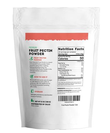 Kate Naturals Fruit Pectin for Canning Jam & Jelly - 12oz | 100% Natural Vegan Powder for Gummies, Jellies & Marmalades with Fiber - Buy Online on SooperMarket.com