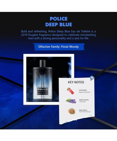 Police Deep Blue For Men - A Modern And Masculine Eau De Toilette With Woody And Citrus Notes - 3.4 Oz 3.4 Fl Oz (Pack of 1) - Buy Online on SooperMarket.com