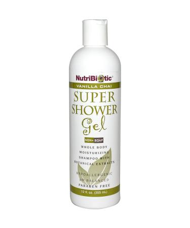 Nutribiotic Super Shower Gel Vanilla Chai 12 Fluid Ounce