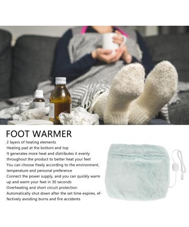 Topincn Electrically Heated Foot Warmer for Men & Women - Double-Sided Heating Pillows | Washable USB Quick Heating for Bed & Home Office - Buy Online on SooperMarket.com