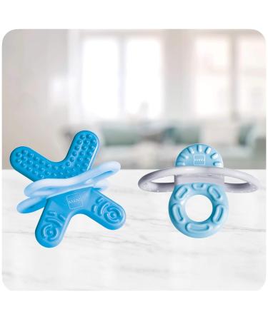 Mam Bite & Relax Set | Extra Light Blue Baby Teething Rings | Pain-Relieving Dental Aid for 2+ Months - Buy Online on SooperMarket.com