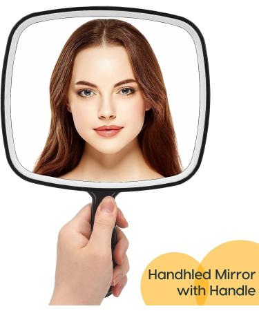 HEYISSU Extra Large Hand Mirror with Handle - 9 W x 12.4 L - Perfect for Shower and Shaving - Buy Online on SooperMarket.com