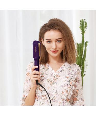 DSHOW Hair Crimper Iron - Volumizing Hair Waver with Titanium Ceramic Plates (Purple) - Buy Online on SooperMarket.com