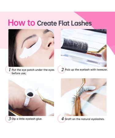 Beauty7 Flat Lash Extensions - C Curl 0.20 Mix Length 8-15mm | Individual Volume Lashes - 16 Rows Split Tips - Buy Online on SooperMarket.com