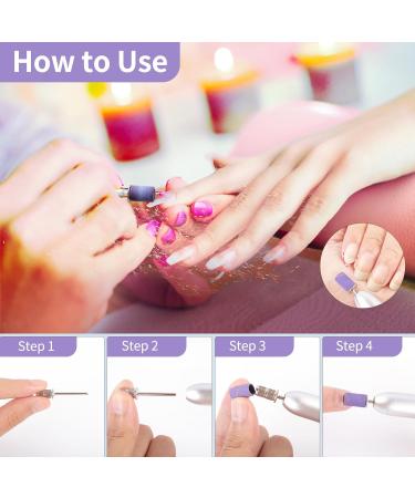 Buy 300 Pcs Nail Drill Sanding Bands - 5 Color Coarse to Fine Grits for Acrylic Nails Includes 2 Drill Bits | Professional Manicure & Pedicure Supplies - Buy Online on SooperMarket.com
