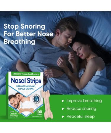 Nasal Strips 100Pcs Nasal Strips for Snoring Stop Snoring and Breathing Smoothly Instant Nasal Congestion on Relief for Improve Sleep Quality - Buy Online on SooperMarket.com