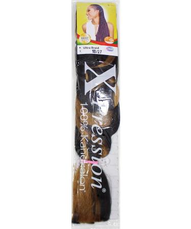 X-PRESSION Hair Braid Extension 1B/27 Natural Black/Honey Blonde Kinky Sew-In Synthetic - Buy Online on SooperMarket.com