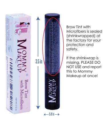 Mommy Makeup Brow Tint with Microfibers - Long Lasting Eyebrow Gel in Sable Brown | Paraben, Talc-free, PETA Certified, Made in USA - Buy Online on SooperMarket.com