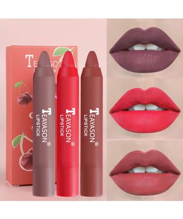 Shop Luxurious 3 PC Lipstick Set | Waterproof Matt Nude Lip Kits - Non-Stick & Long-Lasting | Perfect for Every Occasion - Buy Online on SooperMarket.com