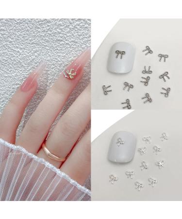 3D Metal Embellishments 20pcs Bowknot Decorations For Individual Styles 03 White K - Buy Online on SooperMarket.com
