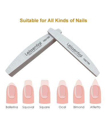 Professional Nail Files and Buffer Set - 10 Pack 150/150 Grit Double Sided Washable Manicure Tools - Buy Online on SooperMarket.com