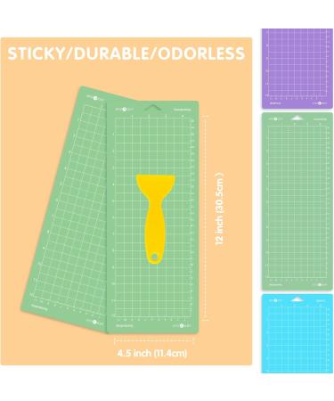 HTVRONT Standard Grip Cutting Mat for Cricut Joy - 3 Pack - 4.5x12 Quilting Mats for Cardstock and HTV Crafts - Green Cut Mats Replacement for Cricut - Adhesive Sticky Grip - Accessories Included - Buy Online on SooperMarket.com