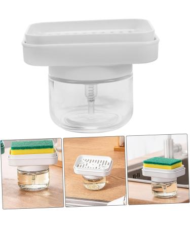 Angoily Detergent Presser Dishwashing Liquid Sponge Dishwasher Soap Dish Soap Dispenser Soap Pump Dishwashing Dispenser Dishwasher Dispenser Soap Dish Dispenser Pp Sink Shelf - Buy Online on SooperMarket.com