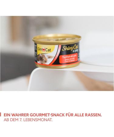 Gimcat Shinycat in Jelly Tuna & Salmon - Wet Cat Food with Taurine - 24 x 70g Cans - International Shipping - Buy Online on SooperMarket.com