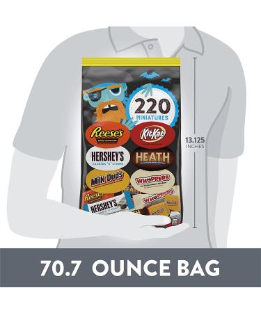 Hershey Miniatures Chocolate and White Creme Assortment Halloween Candy 70.7 oz Bulk Bag (220 Pieces) - Buy Online on SooperMarket.com