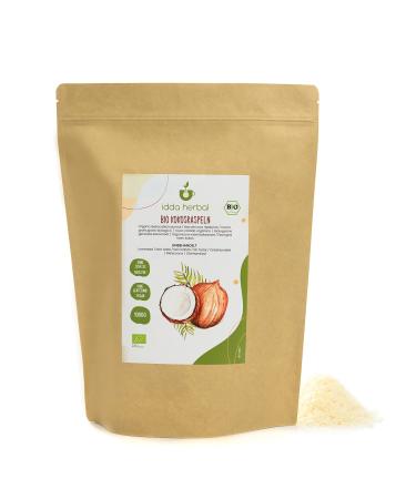 Organic coconut ribs (1kg) unsweetened and unroasted dried coconut coconut flakes from organic cultivation 100% natural and pure vegan