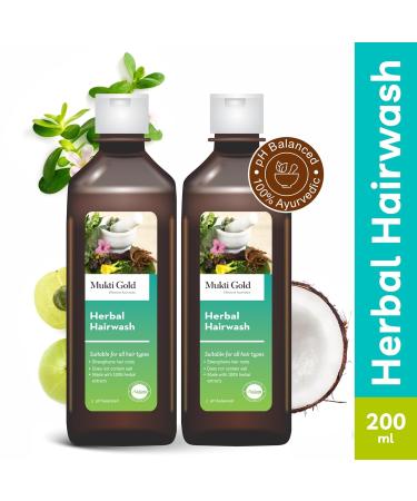 Axiom Ayurveda Mukti Gold Hairwash Shampoo 200 ml - Nourishing Ayurvedic Hair Care for Healthy Scalp & Hair - Buy Online on SooperMarket.com