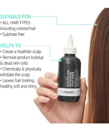 The INKEY List 2% Salicylic Acid Exfoliating Scalp Treatment to Reduce Flakes Itchiness and Control Oiliness 150ml & 7% Glycolic Acid Exfoliating Scalp Scrub to Remove Dead Skin 150ml - Buy Online on SooperMarket.com