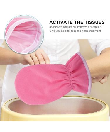Lurrose 4pcs Paraffin Wax Gloves & Booties | Spa Hand & Foot Care Treatment - Pink - Buy Online on SooperMarket.com