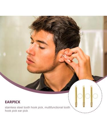 3pcs Yellow Earwax Removal Spoon Set - Reusable and Comfortable Cleaning Tools with Keychain - Healeved - Buy Online on SooperMarket.com