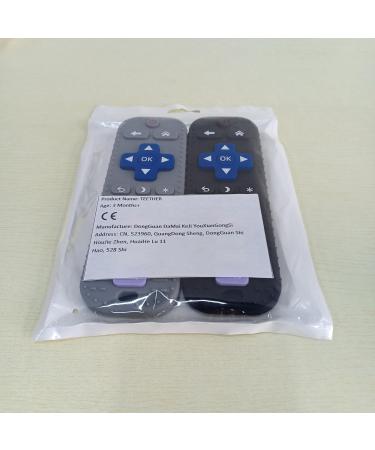 Remote-Controlled Silicone Bathing Toys for 3-Month-Olds - Dental Aid & Soothing Bite Rings (2-Set) in Black & Gray - Buy Online on SooperMarket.com