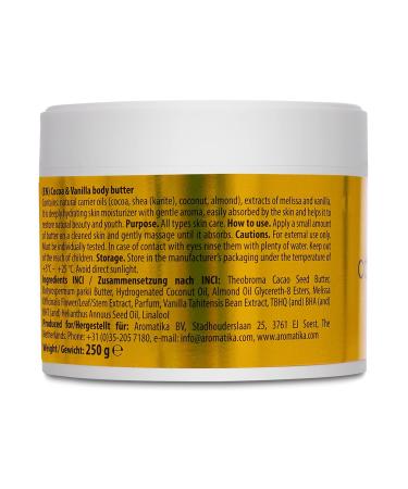 Cocoa & Vanilla Body Butter 250g | Natural Moisturizer for Very Dry Skin | Luxurious Skin & Hand Care - Buy Online on SooperMarket.com