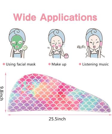 Cerulentree Hair Drying Cloth Wrap - 2 Packs Super Absorbent Hair Turban Towel for Women - Fast Drying Head Wrap for Smooth & Curly Hair - Buy Online on SooperMarket.com
