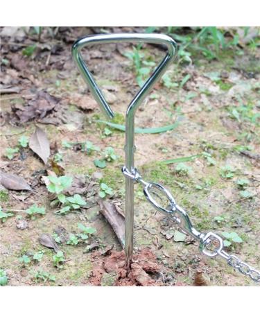 Heavy Duty 18 Dog Stake Tie Out - Outdoor Camping Ground Anchor for Small, Medium & Large Pets - Buy Online on SooperMarket.com