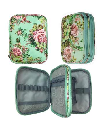 New Crochet Hook Case Without Hooks and Accessories Zipper Storage Organizer Bag with Web Pockets for Various Crochet Needles/Knitting Accessories/Crochet Hook Kit Tools Lightweight Easy to Hold