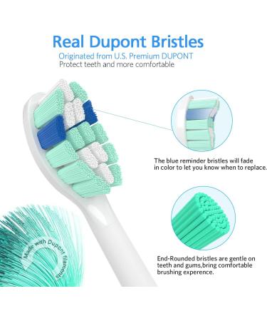 Senyum Replacement Toothbrush Heads for Philips Sonicare - 10 Pack, White | Compatible with Sonicare Electric Toothbrushes - Buy Online on SooperMarket.com