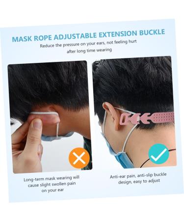 Magiclulu 10pc Elastic Mask Extension Straps & Buckles - Adjustable Ear Aid for Comfort | Elder Rings 15x1.5cm - Buy Online on SooperMarket.com