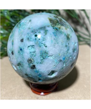 Blue Pine Stone Symbiont Crystal Quartz Natural Sphere Minerals Handwork Ball House Decoration Home +Stand 1pc (Color : 310-320g) - Buy Online on SooperMarket.com