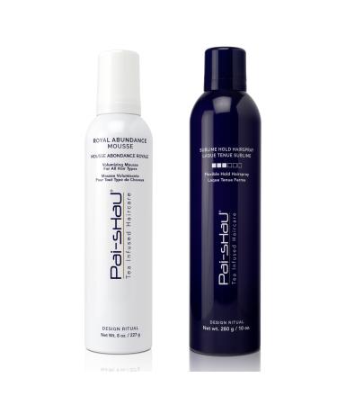 Pai-Shau Royal Abundance Mousse & Sublime Hold Hairspray - Hair Mousse & Hair Spray for Women - Hair Volumizing and Hair Styling for all Hair Types - Flexible Hold Hairspray for Shine and Protection Hair Volumizing Duo