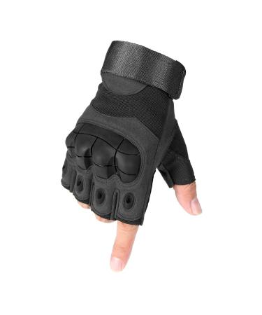Selighting Tactical gloves Motorcycle Gloves Men Half -Finger sports gloves for Airsoft military paintball motorcycle bicycle black L