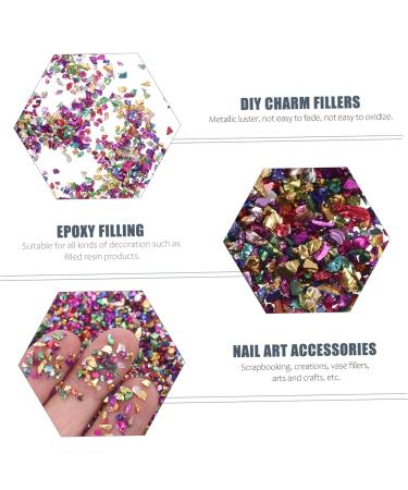 FOYTOKI 1 Glass Chip Nail Art Stone DIY Charm Fillers Manicure DIY Accessories Nail Art Rhinestones Glass Charms Filling DIY Fillers Epoxy Charms Glass Epoxy Fillers Manicure Fillers 0.5X0.3cm Colorful - Buy Online on SooperMarket.com