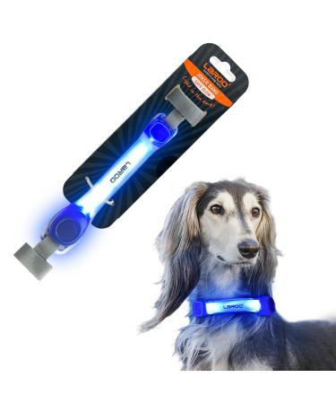 Laroo safety LED light band for dogs cats LED light flashing light with Velcro fastener easy to attach to the collar and dishes waterproof bright outdoor sports blue light tape