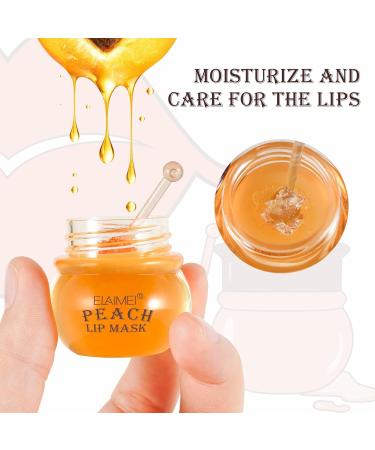 Lip Mask Lip Mask Lip Mask Pads Anti-Ageing Moisturising Lip Pads Suitable for Dry & Cracked Lips Collagen Lip Sleeping Mask for Lip Care (Peach & Honey) - Buy Online on SooperMarket.com