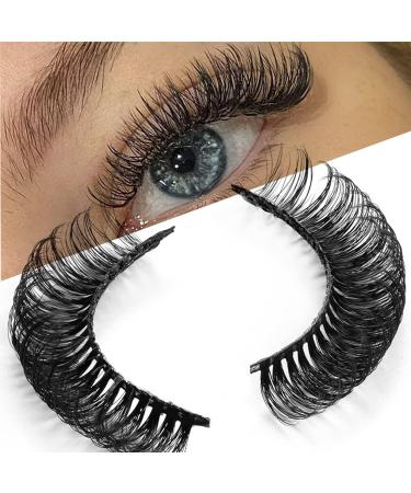 Russian False Eyelashes - Natural D Curly Strip Lashes for Parties, Weddings, Birthdays - 14 Pairs - Buy Online on SooperMarket.com