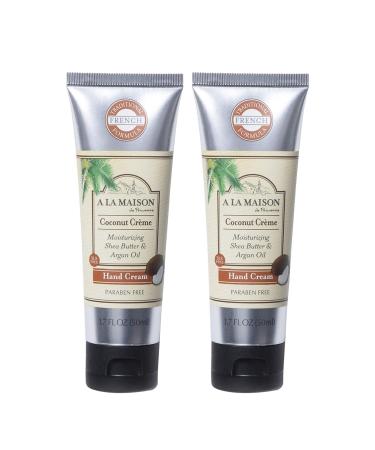 A LA MAISON Coconut Creme Lotion for Dry Skin - Natural Hand and Body Lotion (2 Pack 1.7 oz Bottle) 1.7 Fl Oz (Pack of 2)