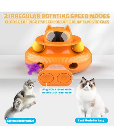 Dreamon 4-in-1 Interactive Electric Cat Toy - Self-Entertainment Cat Intelligence Toy with 5 Spring Replacements & USB | Best for International Shipping - Buy Online on SooperMarket.com