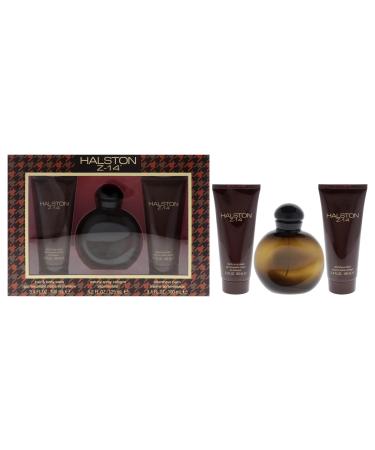 Halston Z-14 for Men - 2 Pc Gift Set 4.2oz EDC Spray 3.4oz After Shave Balm 3.4oz Hair and Body Wash