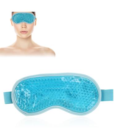 Cooling Eye Mask with Gel Bead Eye Relief Puffy Eyes Reusable Hot & Cold Eye Therapy Migraine for Dark Circles Sinus Pressure Hay Fever Puffy Dry Eyes Headaches Migraines