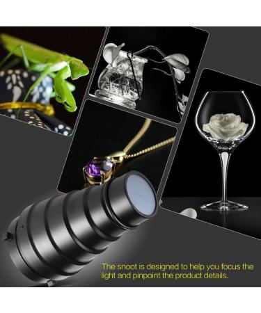 Aluminium Conical Studio Snoot Kit with Grid, Filters for Bowens Mount Flash Light - Buy Online on SooperMarket.com
