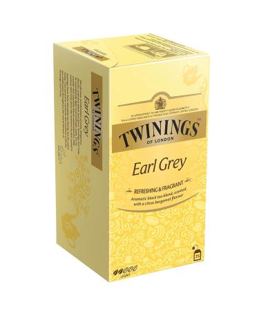 Buy Twinings Earl Grey Black Tea Bergamot Infused Tea Bags Refreshing Flavour 25 Bags (4-Pack) - International Shipping Available - Buy Online on SooperMarket.com