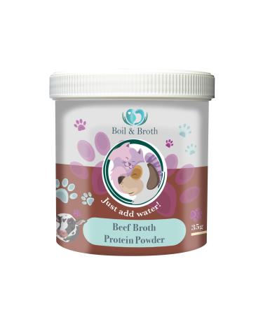Boil & Broth Beef Broth for Dogs | 100% Pure Broth Protein Powder | Up to 21 Servings | Type II Bovine Collagen | British Grass-Fed Bones | Human-Grade | Hip & Joint | Digestion | Gut Health for Dogs Beef 35.00 g (Pack of 1)