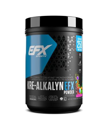 EFX Sports Kre-Alkalyn Powder 500g PH-Correct Creatine Monohydrate | Multi-Patented Formula Gain Strength Build Muscle & Enhance Performance Rainbow Blast 500 gram Rainbow Blast 500 g (Pack of 1)