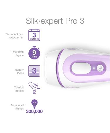 Braun IPL Hair Removal Pro 3 PL3111 for Women and Men with Venus Razor - Long-lasting Body & Face Hair Removal System - Corded - Buy Online on SooperMarket.com